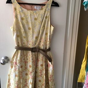 Floral summer belted dress